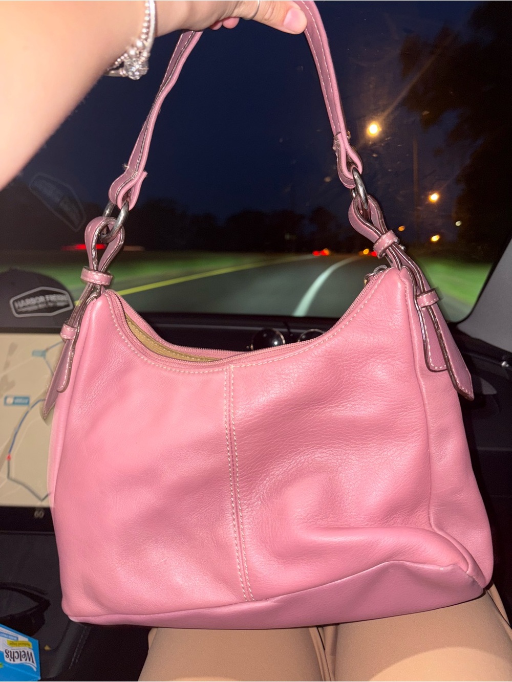 St. John’s bay Pink Leather Shoulder Bag
